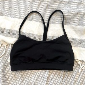 Lululemon Nulu Flow Y sports bra size 4, black. Only worn a handful of times.